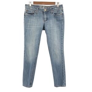 Refuge Jeans Size 9 Short Skinny Low Rise Stretch Denim Distressed Casual Blue